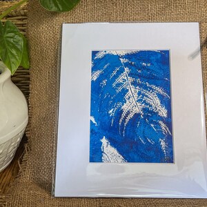 Blue Fern Botanical Wall Art Home Decor, Nature Lover Gift