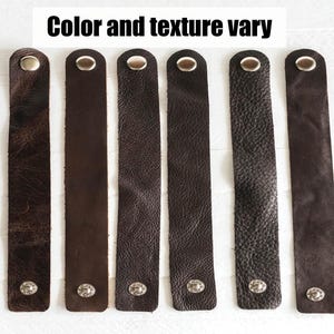 Leather Kitchen Towel Holder for Oven, Stove, Cabinets or Fridge | Free Shipping! Dark Brown