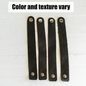Leather Kitchen Towel Holder for Oven, Stove, Cabinets or Fridge | Free Shipping! Black