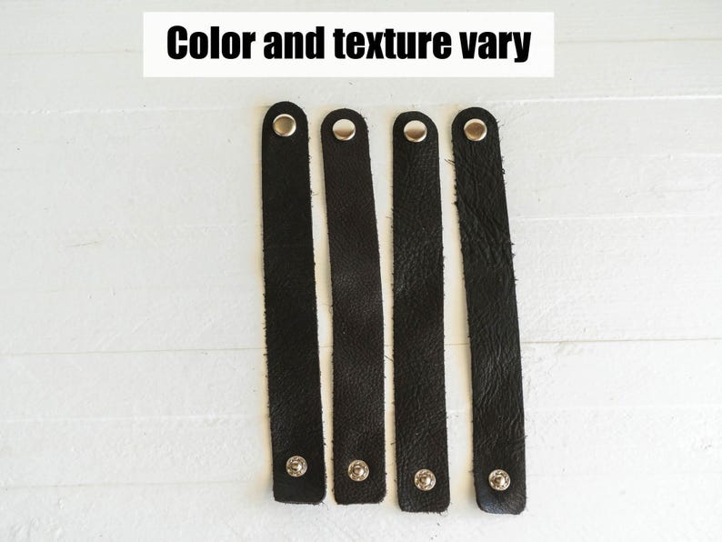 Leather Kitchen Towel Holder for Oven, Stove, Cabinets or Fridge | Free Shipping! Black