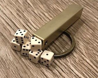 Game Dice Keychain Pendant