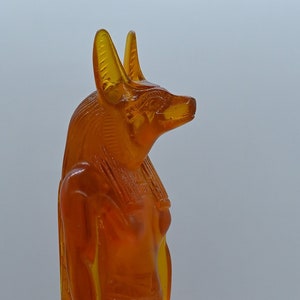 Unique Egyptian God Anubis statue Amber dust casted resin large made in egypt