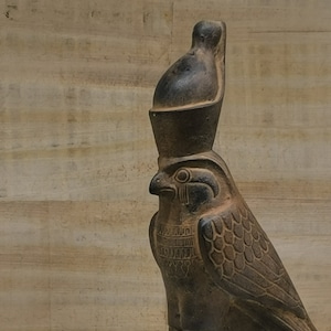 statue Horus God of Sky Falcon Bird Headed large heavy 11.5&#39;&#39; made in Egypt