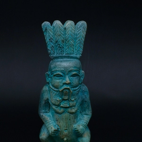 Unique Statue of the God Bes the dwarf, protector of households, and in particular, of mothers and children and childbirth. made in egypt