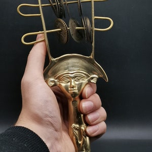 Unique Handmade Hathor Copper Sistrum (Musical Instrument) Replica from her Original Collection -made from Copper-made in Egypt with love
