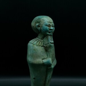 Unique statue of Egyptian Art Stela God craftsmen Ptah vintage stone made in egypt