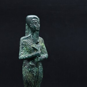 statue Ptah god of Memphis and craftsmen creator of the god, green stone made in Egypt