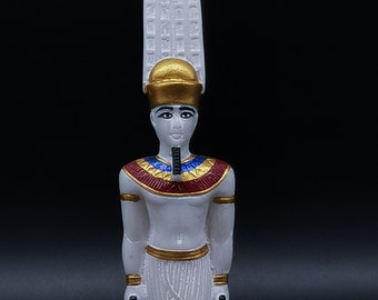 Erstaunliche AMUN-RA (Gott der Sonne) stehend, sorgfältig aus schwerem Stein gefertigt - Replica Altar Statue - mit ägyptischer Seele