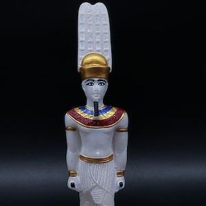 Amazing  AMUN-RA (god of the sun) standing, Carefully made from Heavy stone - Replica Altar statue - made with Egyptian soul