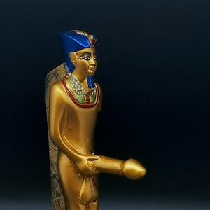 Grande statue unique de dieu égyptien d&#39;une taille minimale de 23 cm (9 po.) fabriquée en Égypte