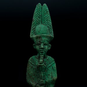 Unique statue of Egyptian art Amun Ra stone Made in Egypt