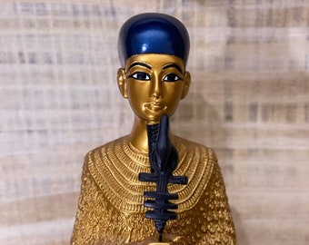 Ptah god, Ptah statue, Phthah Egyptian god, Egyptian god Ptah holding the emblems of life and power, Egyptian statue made from solid stone