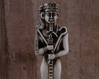 Ancient Egyptian Moon God Khonsu statue 3 color stone our item is made with Egyptian soul