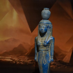 Hand-carved statue of the goddess Nout, the goddess of the sky, made of natural stone, made in Egypt