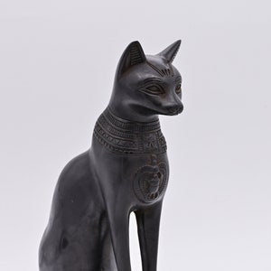 Unique Bastet-Fabulous cat statue- goddess of protection home, good lack-Egyptian mythology-museum piece -deities.