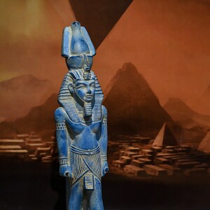 Unique statue of Egyptian art Pharaoh king Ramesses II stone made in egypt