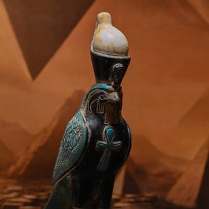 Egyptian Falcon Bird God Horus Statue large heavy stone Made in Egypt