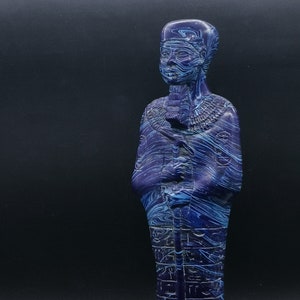 statue of Egyptian God Ptah blue handcrafted heavy statue made in Egypt