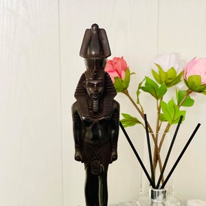 Unique Egyptian Pharaoh king Ramesses II large Statue 2 color stone made in egypt