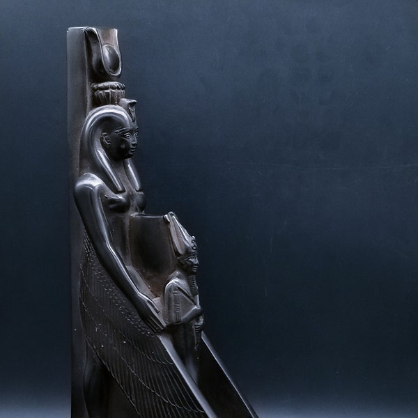 Isis & Osiris-Highly recommended for Lovers! The Beautiful Isis Hugs the Love of Her Life The King Osiris-Replica Altar statue made in Egypt