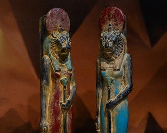 Großes SEKHMET Die ägyptische Löwenkriegerin Göttin der Zerstörung und Heilung stehend - Alter Basaltstein - Replik Statue - Made in Ägypten!