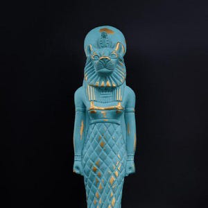 Unique statue Sekhmet Goddess stone heavy Sculpture ancient Egypt altar made in Egypt