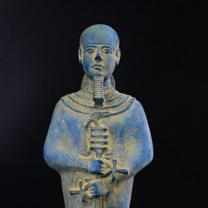 Unique statue Ptah god of Memphis Sculpture large vintage heavy solid stone made in egypt