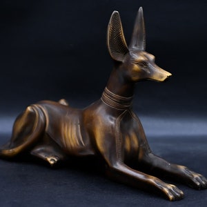 アヌビス犬ジャッカルの置物エジプトの神の像白(5サイズ アヌビス犬ジャッカルの置物エジプトの神の像白(5サイズ