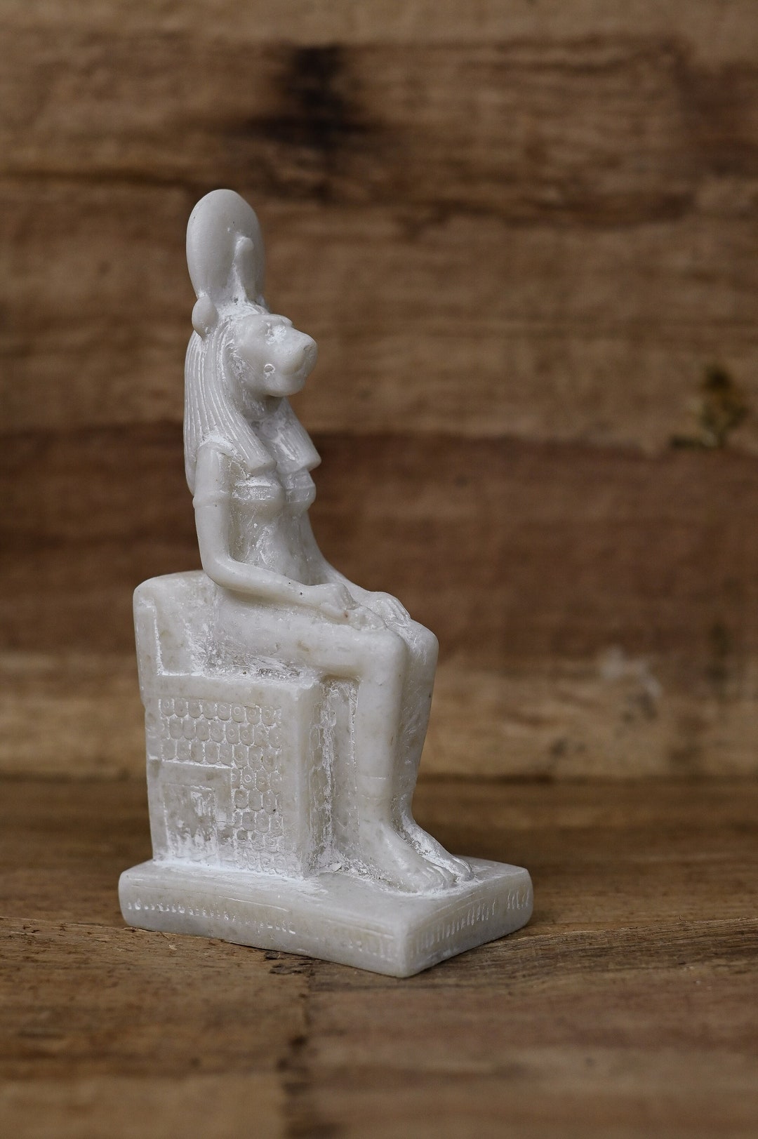 Unique Statue Sekhmet Goddess of War Seated Figurine Black Made in ...