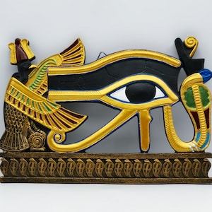 wall hanging relief hand painted Egyptian Art eye of Horus sculpture made in egypt