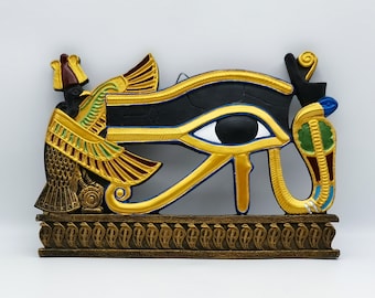 wall hanging relief hand painted Egyptian Art eye of Horus sculpture made in egypt