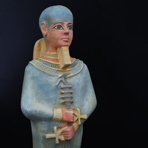 Unique statue Ptah god of Memphis Sculpture large vintage heavy solid stone made in egypt