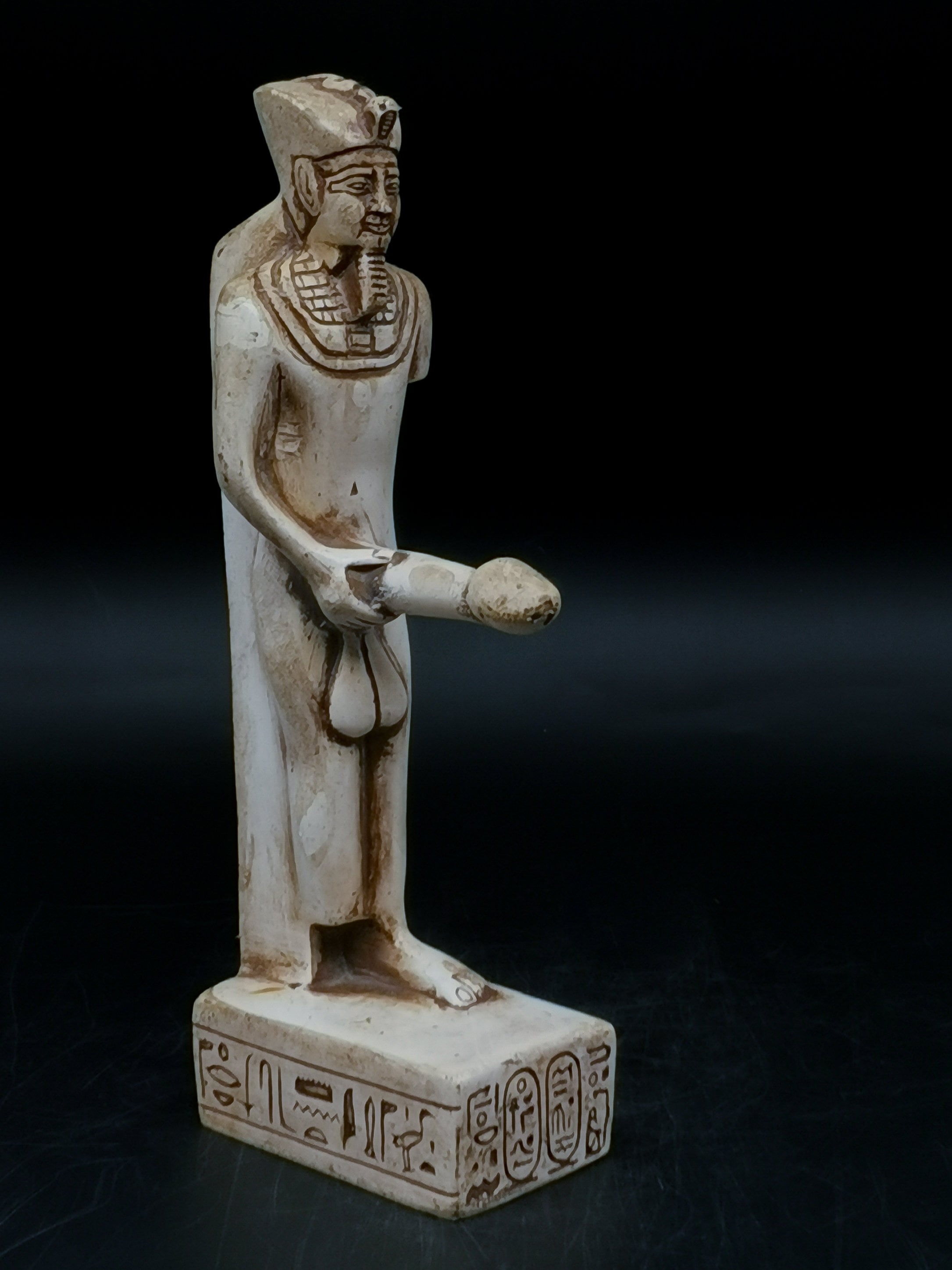 Unique Large Egyptian God Min Statue 9'' H Made in Etsy