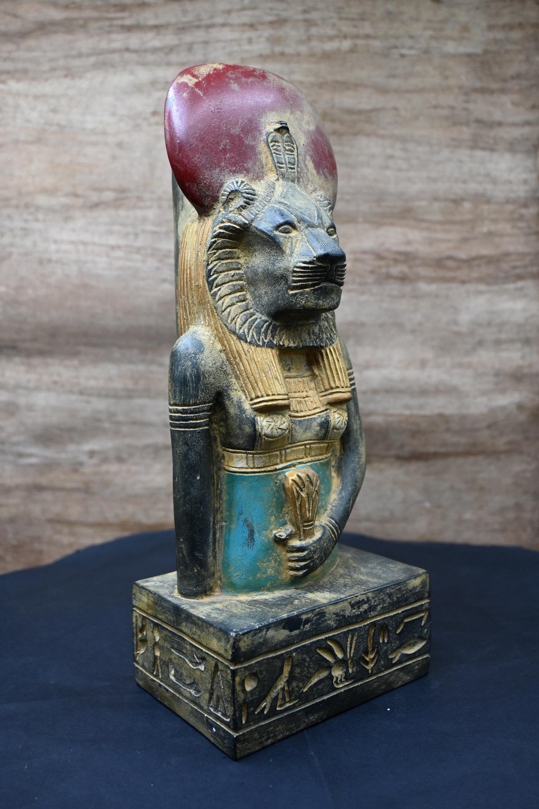 Statue of Sekhmet Warrior Goddess of War Bust Statue Stone Unique Heavy ...