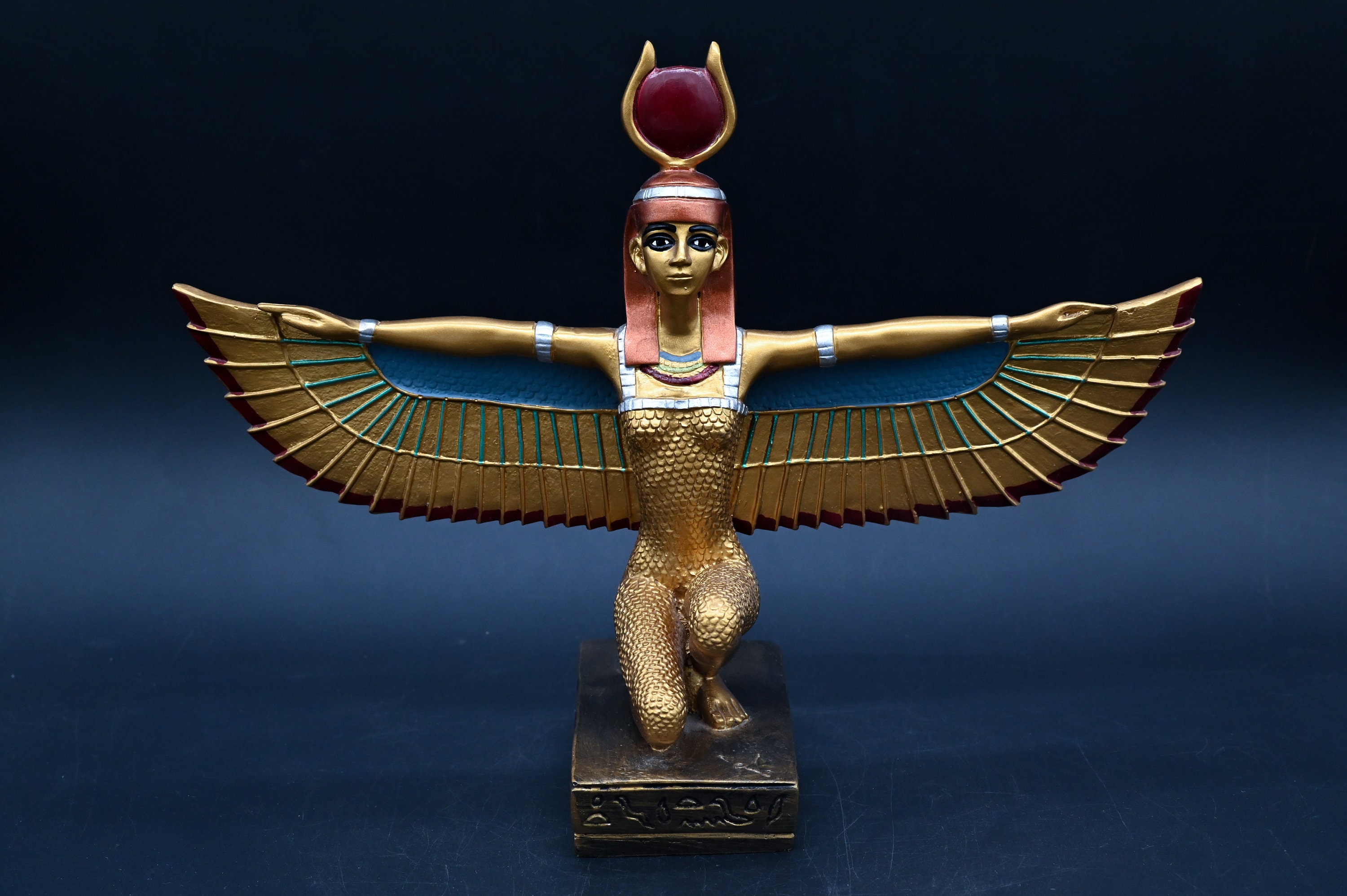 Black & Gold Ancient Egyptian ISIS Goddess of Healing and - Etsy