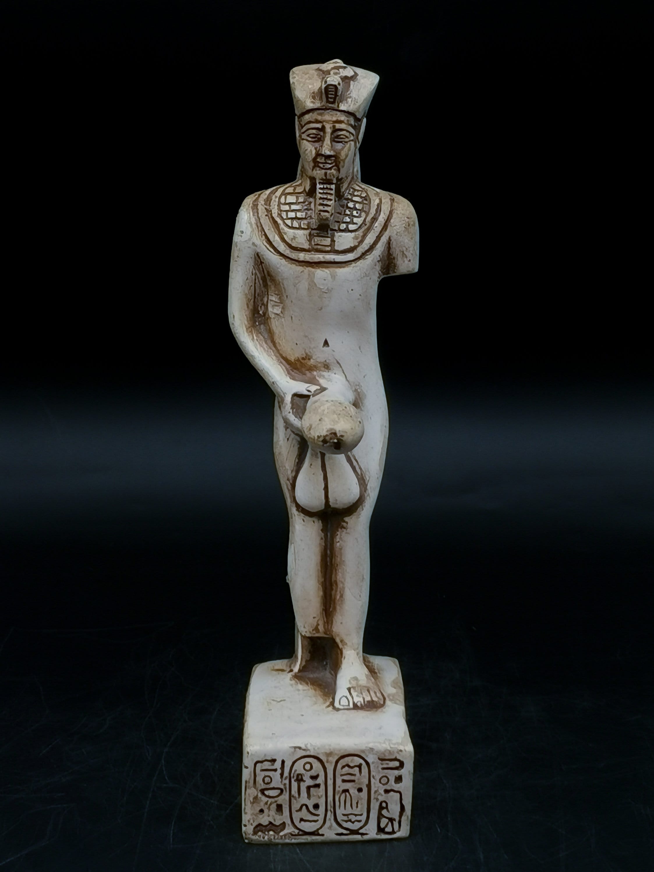 Unique Large Egyptian God Min Statue 9'' H Made in Etsy