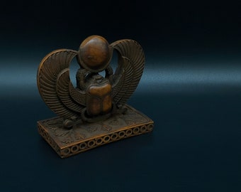 EGYPTIAN art Winged SCARAB BEETLE Khepri small made in Egypt