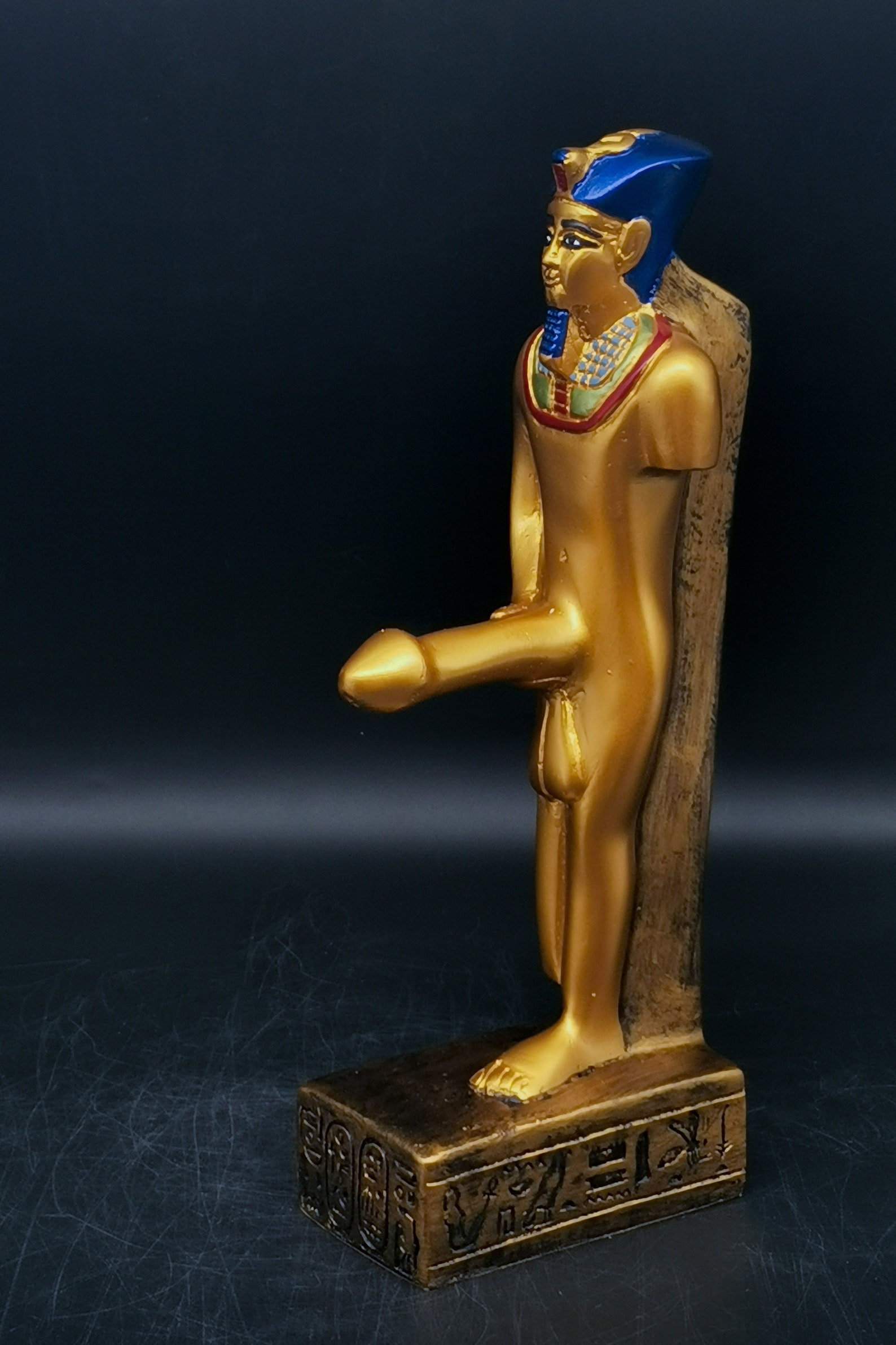 Unique Large Egyptian God Min Statue 9'' H Made in | Etsy