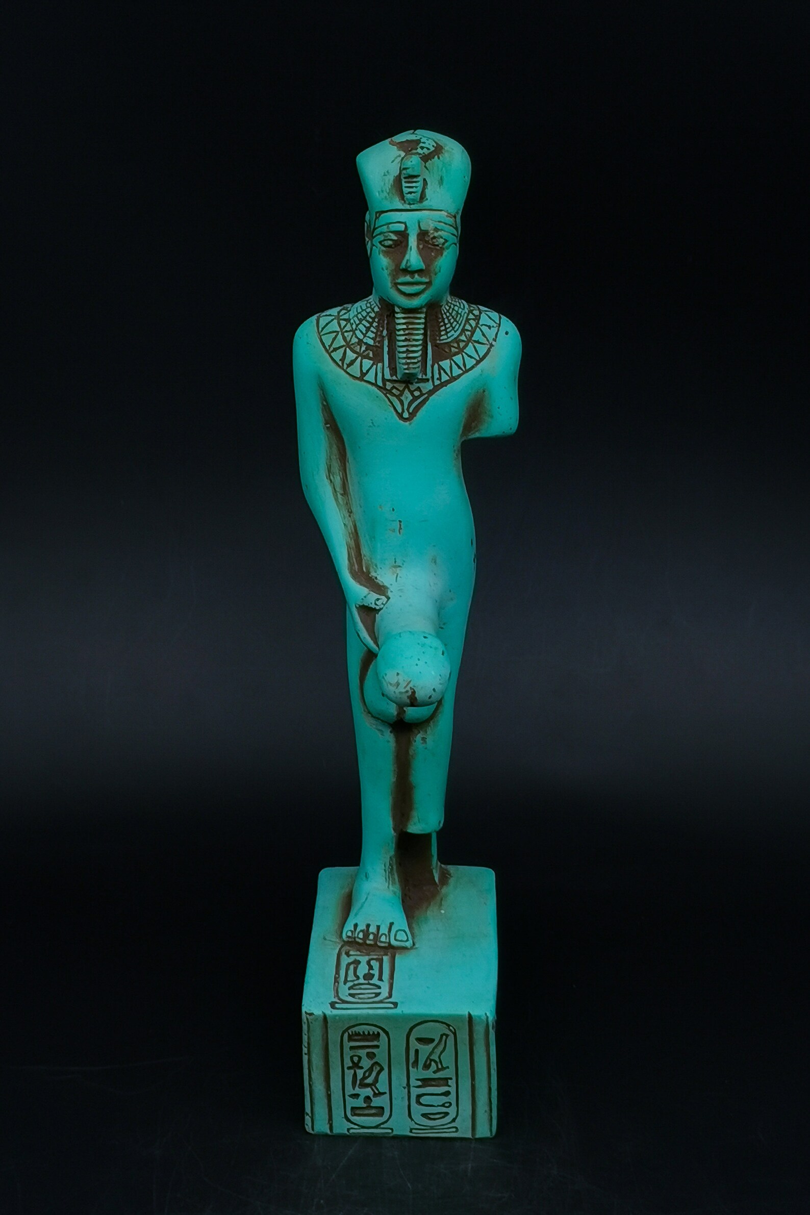 Unique Large Egyptian God Min Statue 11'' H Made in Etsy