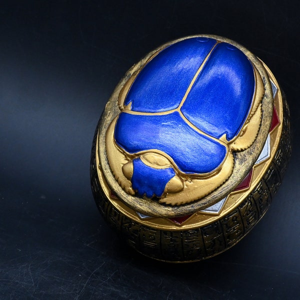 Fantastic Unique SCARAB as a jewelry Box - made of polystone with amazing colors - Our item is made with Egyptian soul