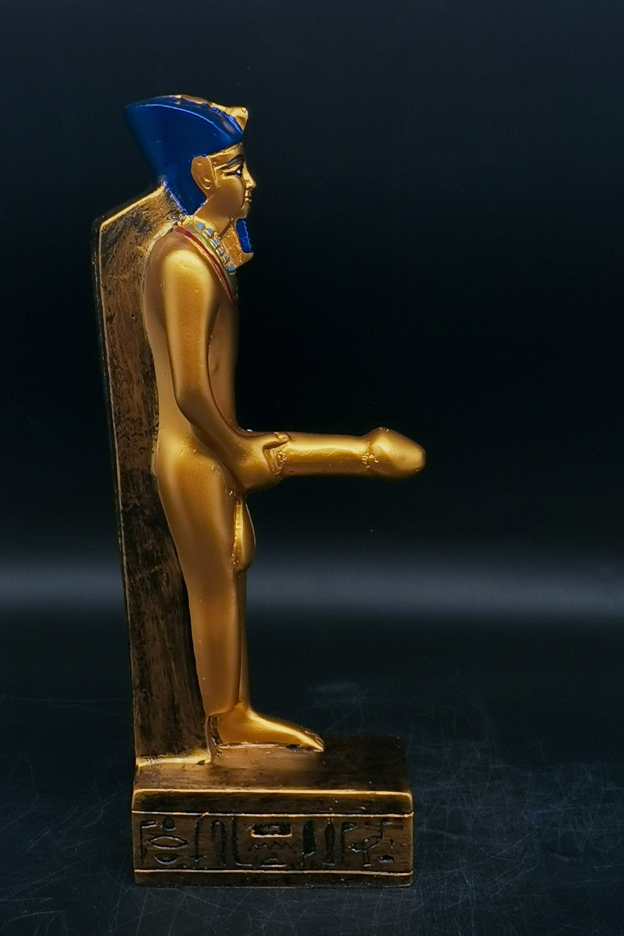 Unique Large Egyptian God Min Statue 9 H Made In Etsy