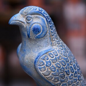 unique Statue Horus as Falcon bird Headed God of Sky Figurine stone heavy made in Egypt