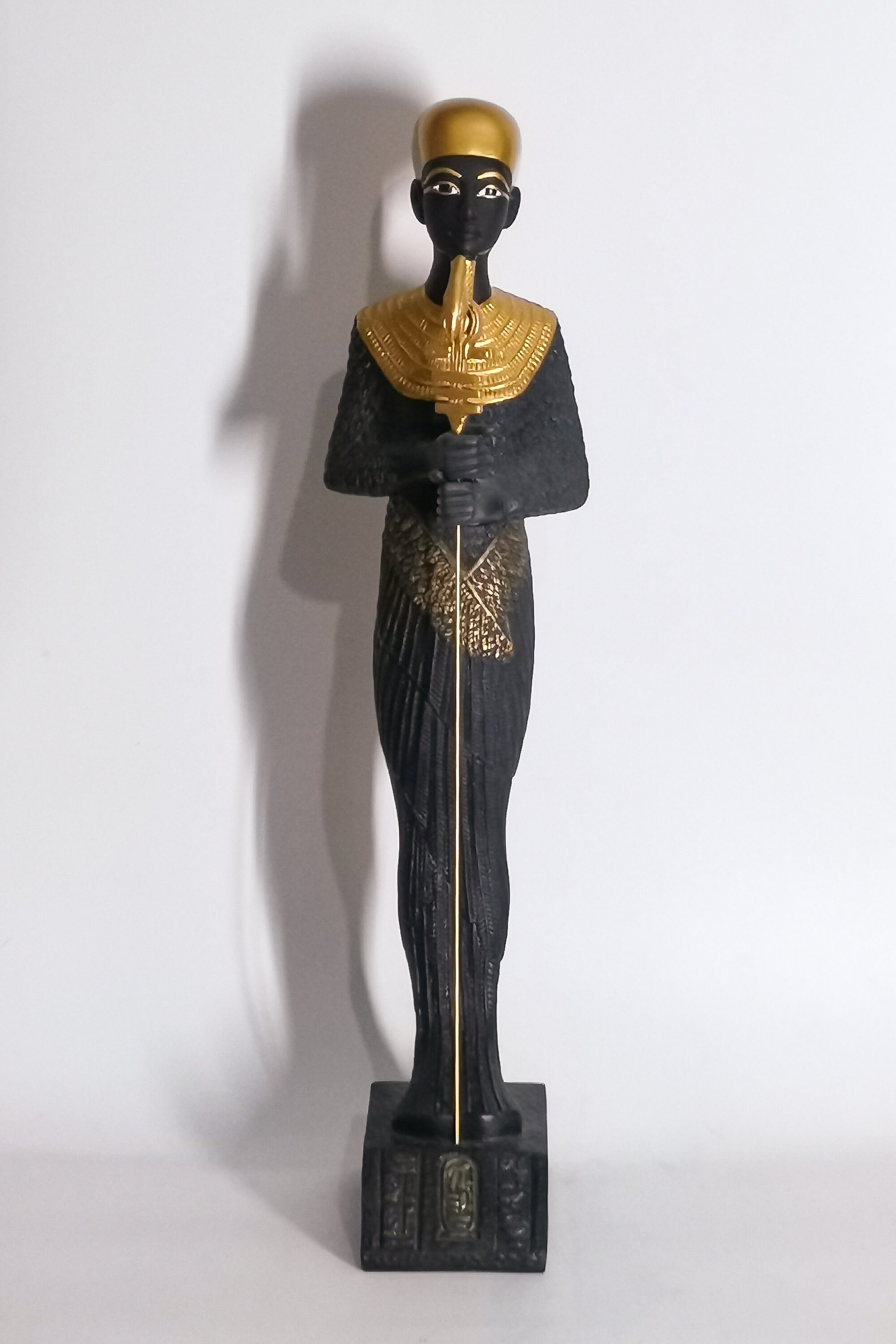 彫刻古代エジプト神話ハトー(Hathor)顔置物 居間玄関書棚茶室 装飾品工芸品 彫刻古代エジプト神話ハトー(Hathor)顔置物 居間玄関書棚茶室