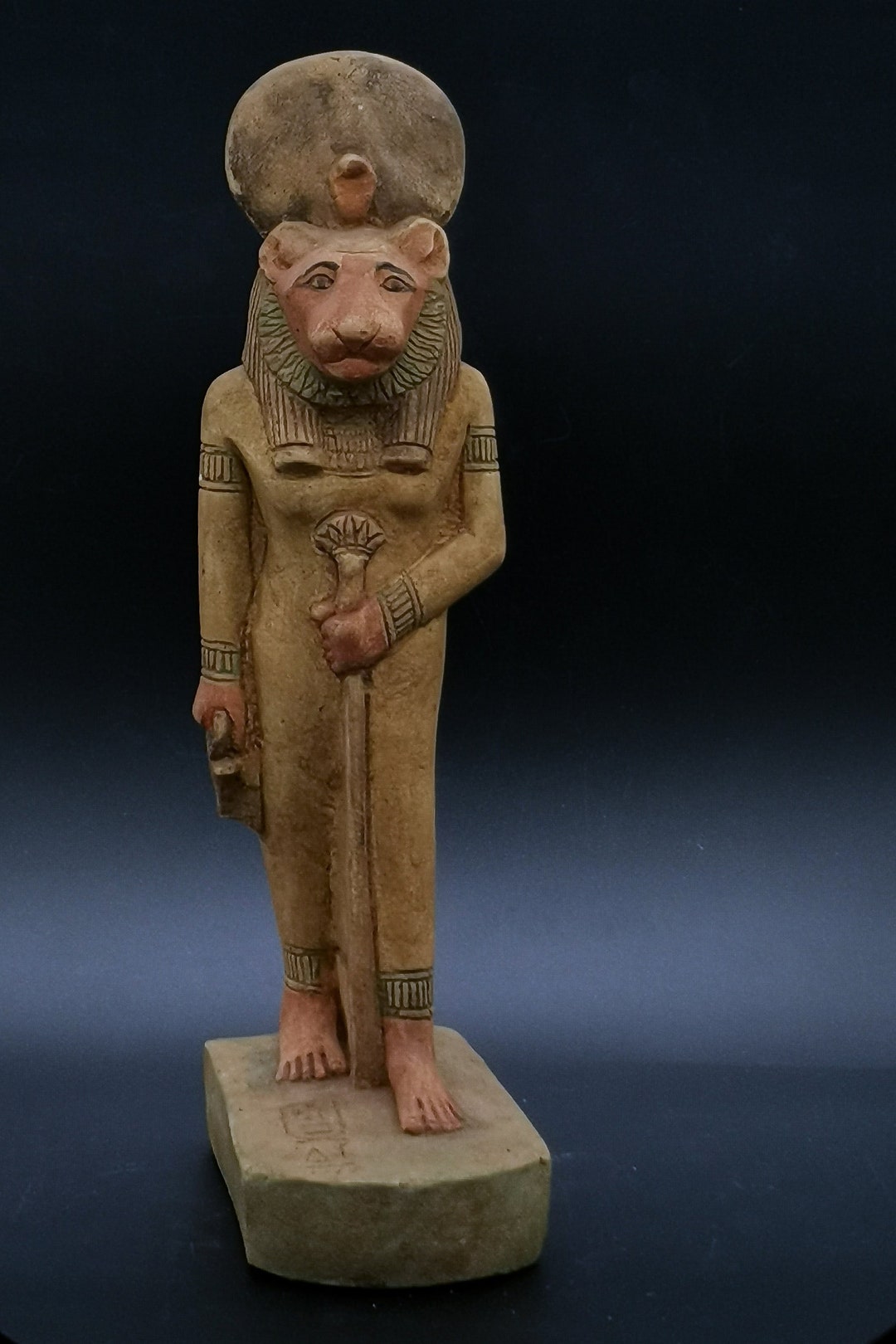 Unique Statue of Egyptian Art Goddess Sekhmet Unique Heavy Stone Made ...