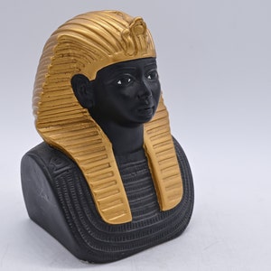 Einzigartige schwere Statue des alten ägyptischen Königs Tutanchamun, handbemalt in Ägypten