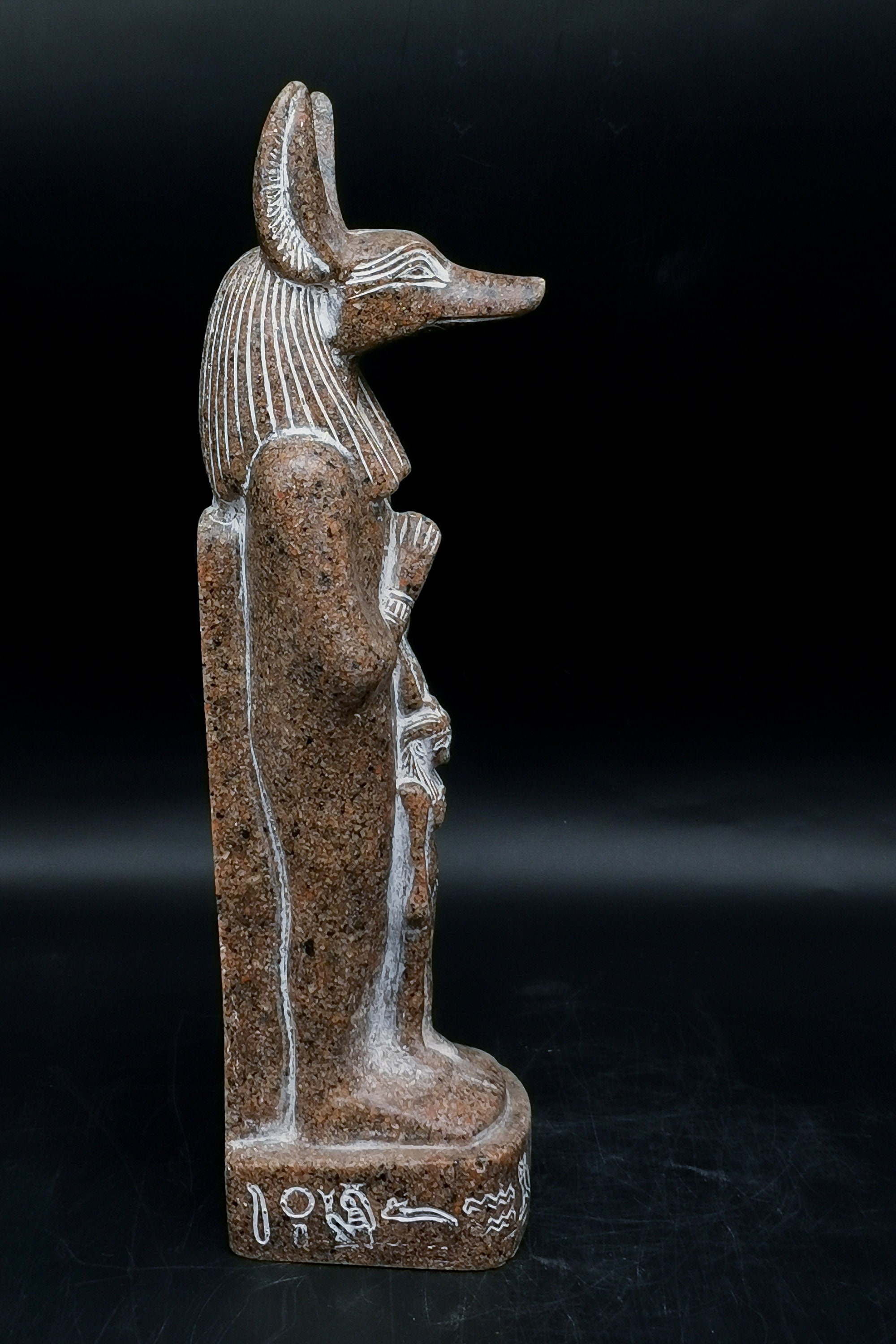 Statue of Egyptian art God Anubis with goddess Isis granite Etsy