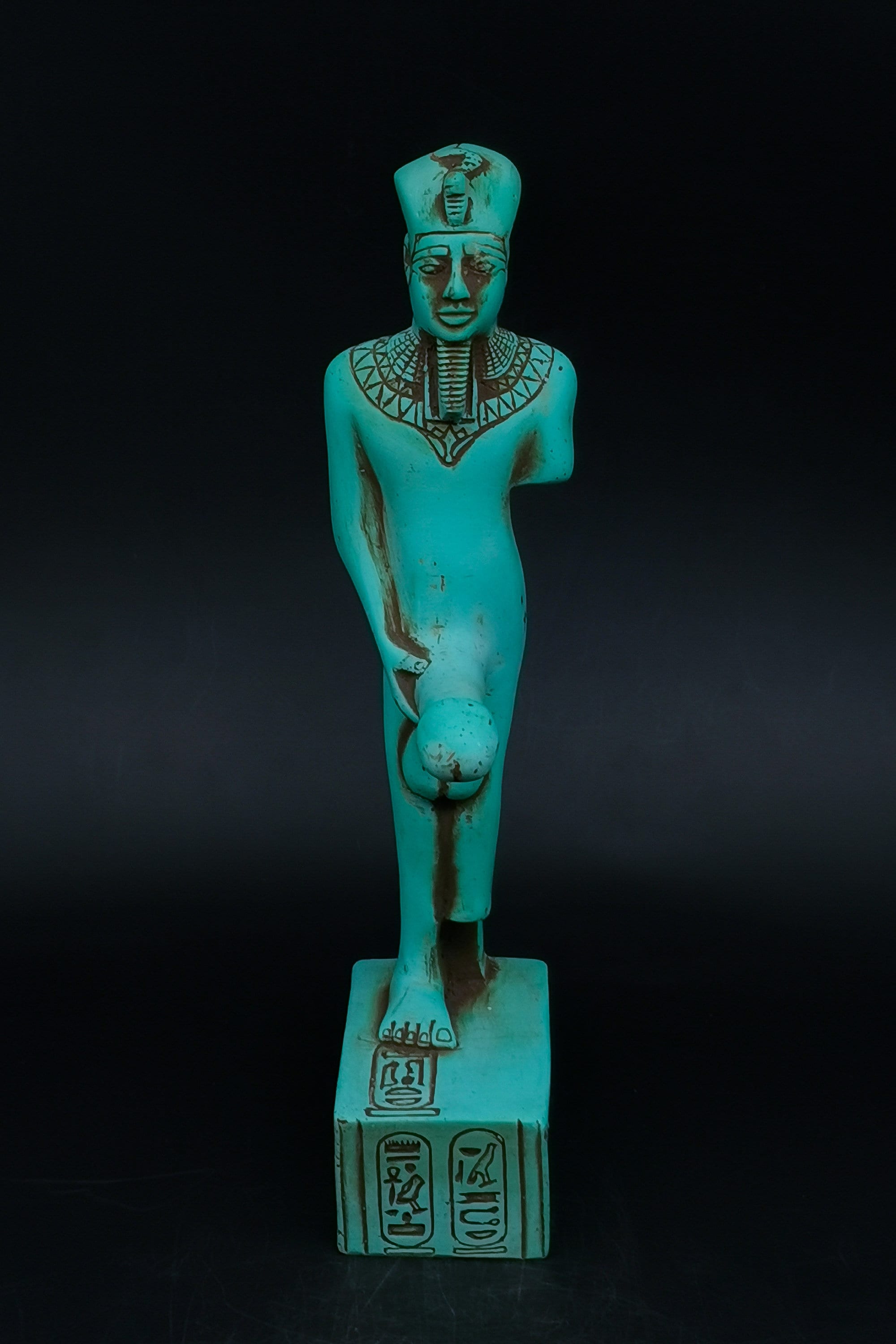 Unique Large Egyptian God Min Statue 11'' H Made in Etsy