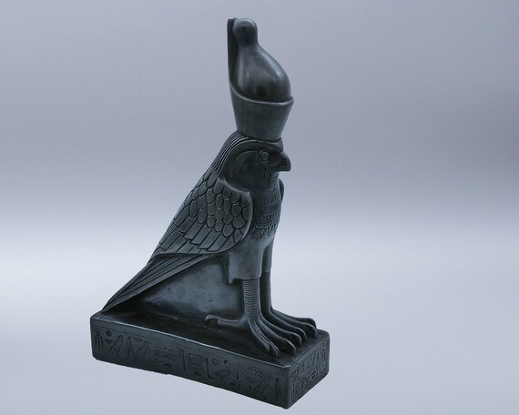 Unique Statue of Horus God Falcon Bird Sculpture Large Black, Blue Heavy  Stone Made in Egypt - Etsy