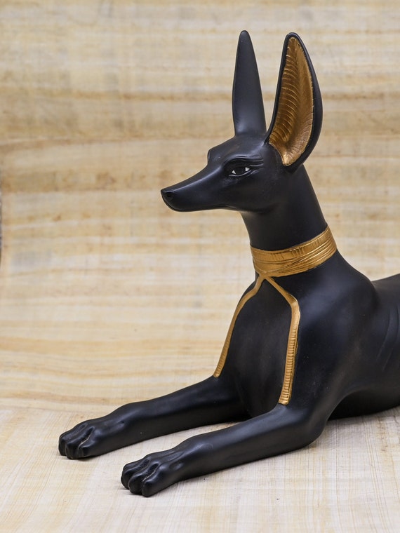 Statue Of Egyptian God Of Death Anubis Jackal Large Statue Etsy 日本