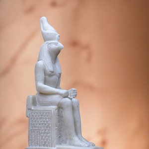 Unique Statue Falcon Headed God Horus seated Sculpture marble stone made in Egypt